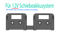 Akkuhalter für Makita 12V Schiebeakkus Duo